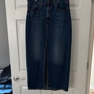Levi's Dark Blue Maxi Denim Skirt